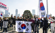 Thousands of People Power Party supporters attend a rally on the main steps in front of th...