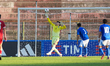Alessandro Nunziante of Italy plays during the qualifying match for the European Under-19...