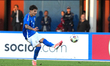 Matteo Cocchi of Italy plays during the qualifying match for the European Under-19 Champio...