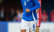 Filippo Cerpelletti of Italy celebrates a goal during the qualifying match for the Europea...