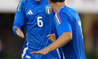 Filippo Cerpelletti of Italy celebrates a goal during the qualifying match for the Europea...