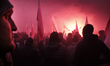 Polish nationalists march through Warsaw, Poland, on November 11, 2025, celebrating Polish...