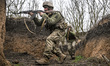 Soldiers from the 102nd Samar Wolves Battalion of Ukraine's 108th Territorial Defence Brig...