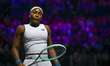 RIYADH, SAUDI ARABIA - NOVEMBER 6:Coco Gauff of the United States plays against Aryna Sab...