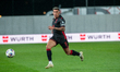 Myrto Uzuni of Albania is in action during the 2026 FIFA World Cup European Qualifying mat...