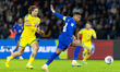 Illya Zabarnyi of Ukraine and Kylian Mbappe of France participate in the 2026 World Cup qu...