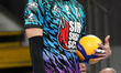 Sole' Sebastian of Sir Susa Scai Perugia looks during the warm-up of the Super League Cham...