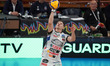 Agustin Loser of Sir Susa Scai Perugia is in action during the Super League Championship C...