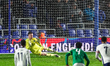 Noah Jauny of the Republic of Ireland saves the penalty during the UEFA Under 21 Champions...