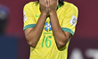 Arthur Ryan of Brazil reacts after missing a penalty in the penalty shootout during the FI...