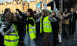 People take part in The People's Climate March Copenhagen organized by The Green Youth Mov...