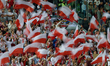 Poland fans attend the FIFA World Cup 26 UEFA European Qualifier Group G match between Mal...