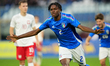 Javison Osarumwense Idele of Italy celebrates a goal during the qualifying match for the E...