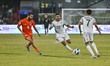 Shamit Shome of Bangladesh is in action during the third round of the Asian Cup qualifiers...