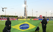 Players and referees line up prior to the FIFA U-17 World Cup Qatar 2025 Round of 16 match...