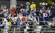 Fans of Japan cheer during the FIFA U-17 World Cup Qatar 2025 Round of 16 match between Ko...