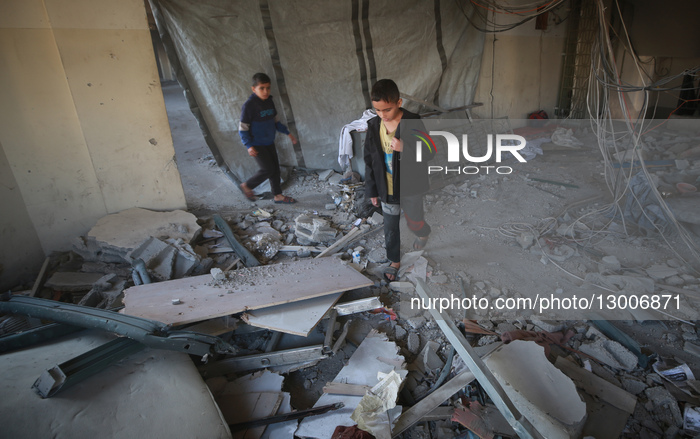 Aftermath Of Israeli Airstrike In Gaza, Palestine