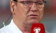 Jan Urban, head coach of Poland, speaks during an interview with a TVP SPORT broadcaster a...