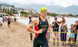 Fiorenzo Angelini of Italy competes in the Elite Men's race at the 2025 Europe Triathlon C...