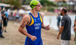 Yehor Fokov of Ukraine competes in the Elite Men's race at the 2025 Europe Triathlon Cup A...