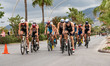 Athletes compete during the Elite Men's race at the 2025 Europe Triathlon Cup Alanya in An...