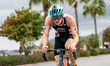Tin Rebic of Croatia is in action during the Elite Men's race at the 2025 Europe Triathlon...