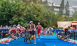 Louis Vitiello of France competes in the Elite Men's race at the 2025 Europe Triathlon Cup...