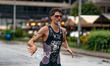 Quentin Criado of France competes in the Elite Men's race at the 2025 Europe Triathlon Cup...