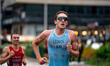 Roman Leonov of AIN competes in the Elite Men's race at the 2025 Europe Triathlon Cup Alan...
