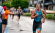 Jack Douglas of Belgium competes in the Elite Men's race at the 2025 Europe Triathlon Cup...