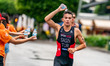 Batuhan Sagin of Turkey competes in the Elite Men's race at the 2025 Europe Triathlon Cup...