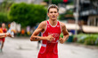 Lukas Bentsen of Denmark competes in the Elite Men's race at the 2025 Europe Triathlon Cup...