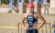 Manon Pomme of France competes in the Elite Women's race at the 2025 Europe Triathlon Cup...