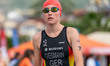 Sophie Giessmann of Germany competes in the Elite Women's race at the 2025 Europe Triathlo...