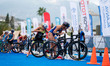 Mathilde Gautier of France competes in the Elite Women's race at the 2025 Europe Triathlon...