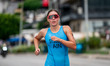 Inna Sysoeva of AIN competes during the Elite Women's race at the 2025 Europe Triathlon Cu...