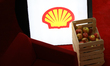 The Shell logo is seen at the 10th Open Eyes Economy Summit at the ICE Krakow Congress Cen...