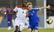 Fabio Pandolfi of Italy and Issouf Dabo of Burkina Faso are in action during the FIFA U-17...