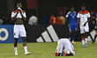 Burkina Faso players appear dejected after the FIFA U-17 World Cup Qatar 2025 Quarter-fina...