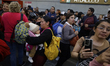 Passengers on the Mexico City Metro are evacuated from the Atlalilco station after an elec...