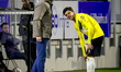 NAC Breda midfielder Fredrik Oldrup Jensen gets injured during the match between NAC Breda...