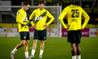 NAC Breda forwards Pepijn Reulen and Juho Talvitie appear dejected after losing the game d...