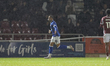 Chris Willock celebrates after scoring for Cardiff City, extending their lead to 3-1 again...