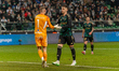 Szymon Weirauch of Lechia Gdansk and Matej Rodin of Lechia Gdansk are seen during the PKO...