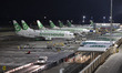 Fleet of Transavia Boeing 737 aircraft on the tarmac returned after the alert dropped. Ein...