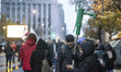 Protesters are on Takovska Street in Belgrade, Serbia, on November 22, 2025. The students,...