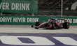 Pierre Gasly wrecks at turn one of the Formula 1 Heineken Las Vegas Grand Prix in Las Vega...