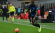 Marcus Thuram plays during the Serie A match between FC Internazionale and AC Milan at San...