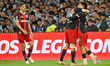 Ian Subiabre of River Plate celebrates his goal during a match in the Round of 16 of the 2...