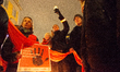 A candlelight vigil and march protest against violence against women and girls in Bonn, Ge...